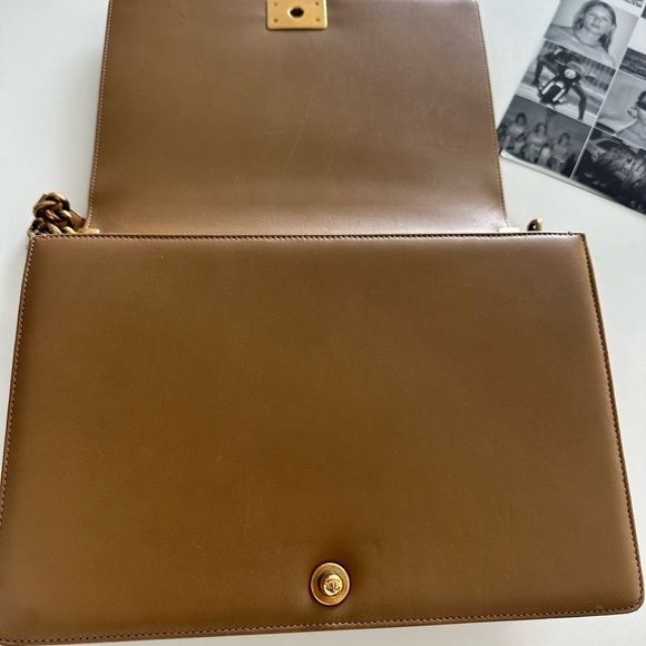 CHANEL TAN Quilted Leather Large Boy Flap Bag LOVING CARRIED ABOUT 20 TIMES! - Picture 15 of 16